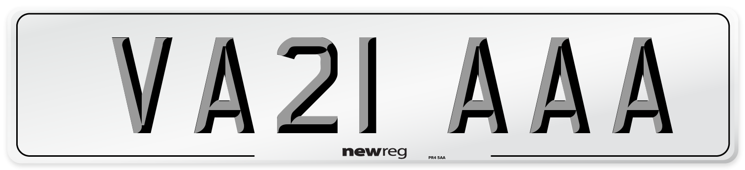VA21 AAA Number Plate from New Reg